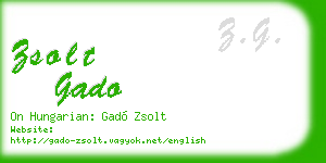 zsolt gado business card